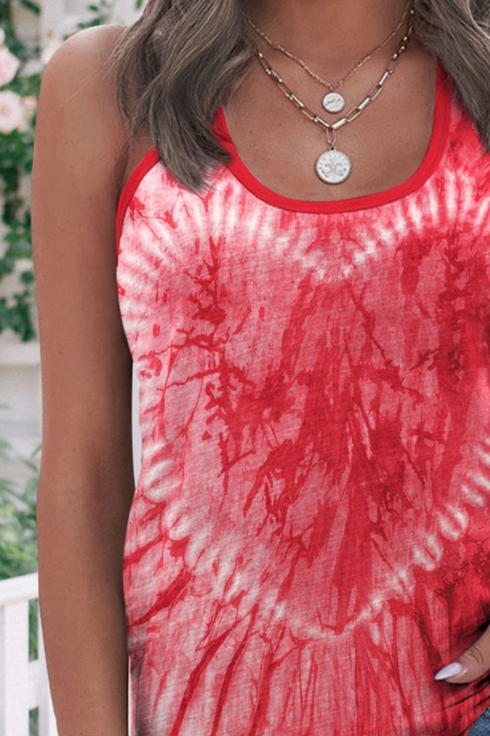 FAM-FAM Tie-Dye Wide Strap Tank