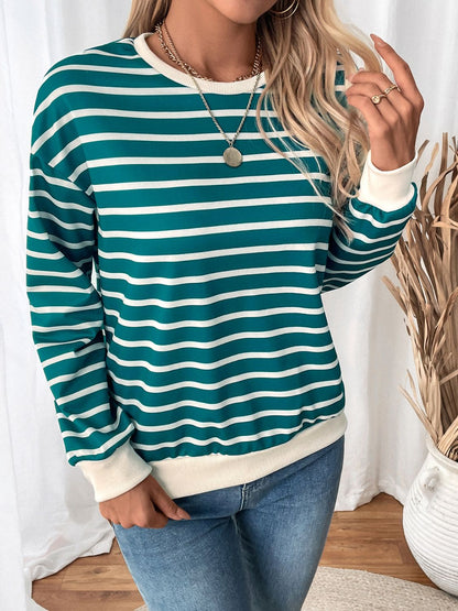 Perfee Striped Sweatshirt