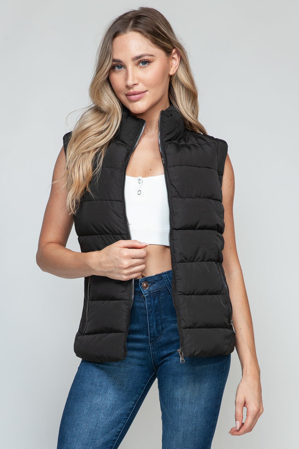 Snobbish Zip Up Vest