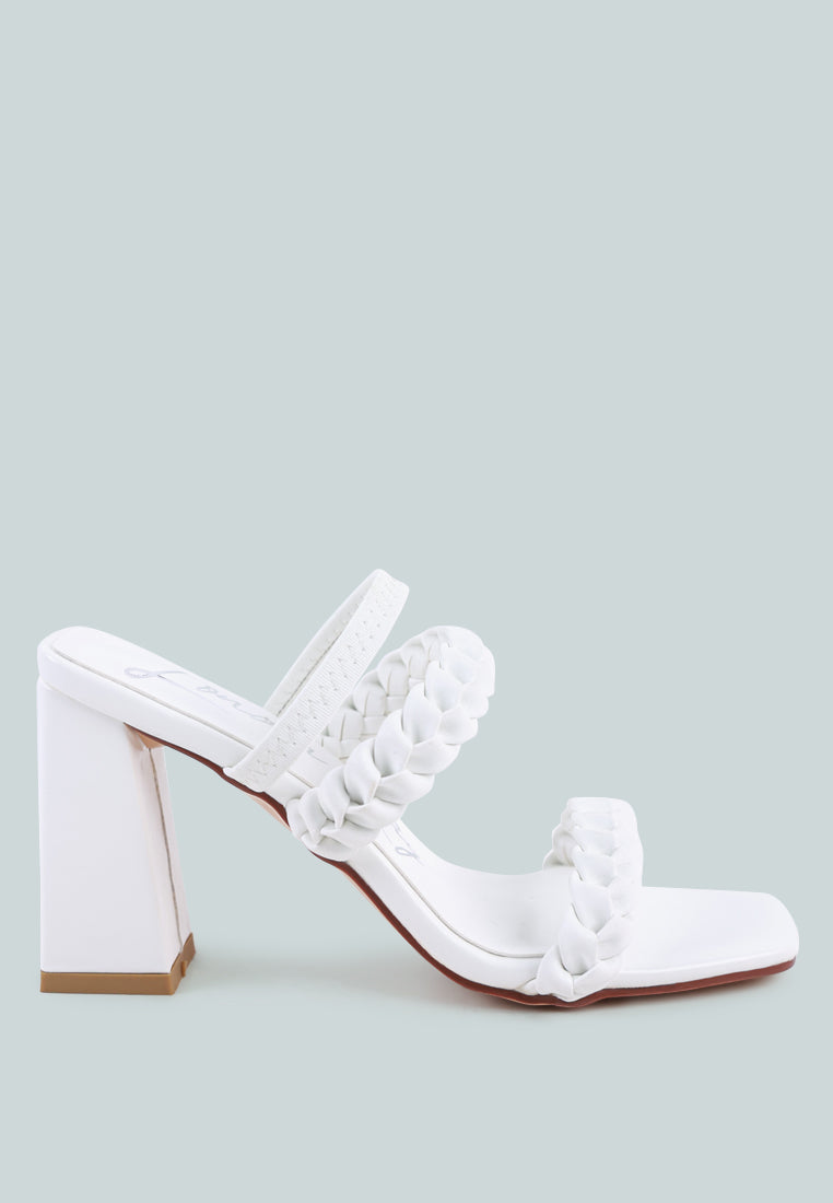 Arnie Braided Straps Block Heeled