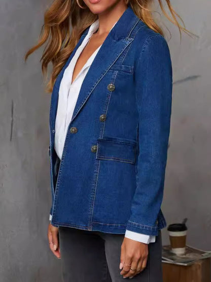 Collared Neck Denim Jacket