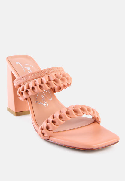 Arnie Braided Straps Block Heeled