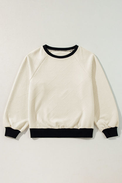 Texture Contrast Sweatshirt