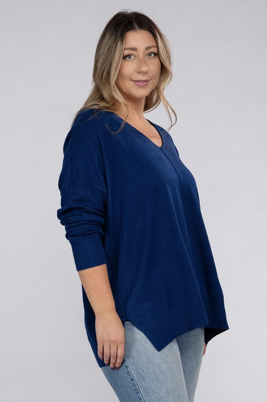 Curvy Front Seam Sweater