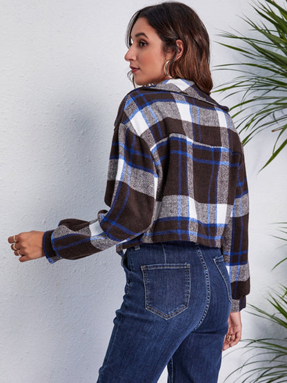 Plaid Button Front Jacket