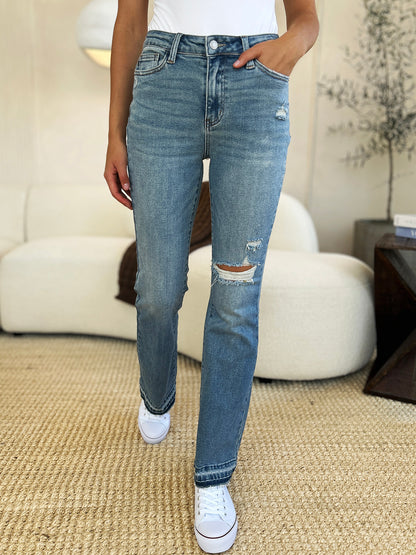 Judy Blue Mid Rise Distressed Jeans