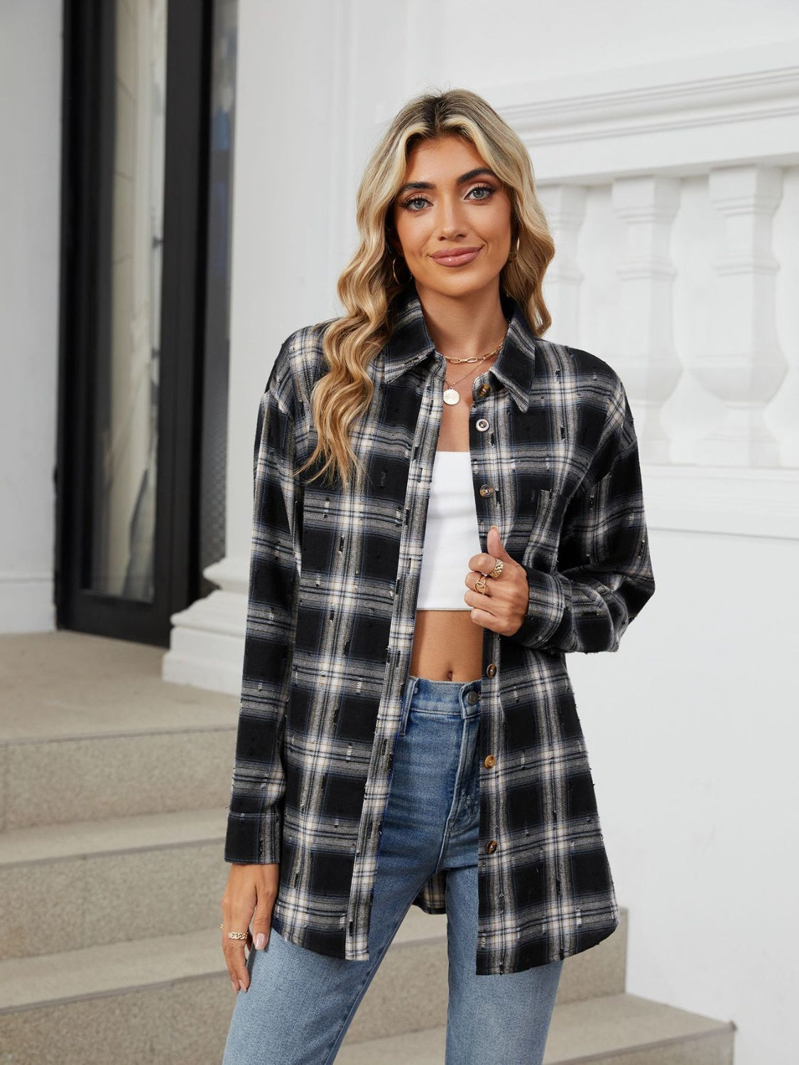 Penny Plaid Button Up