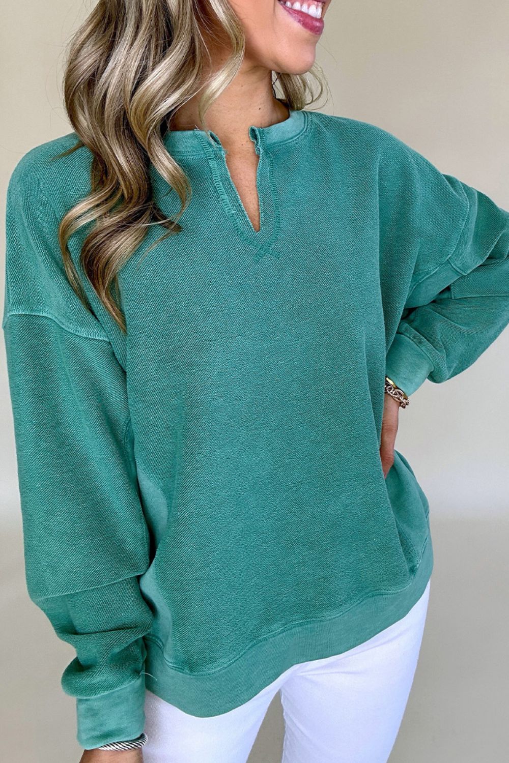 Holly Notched Sweatshirt