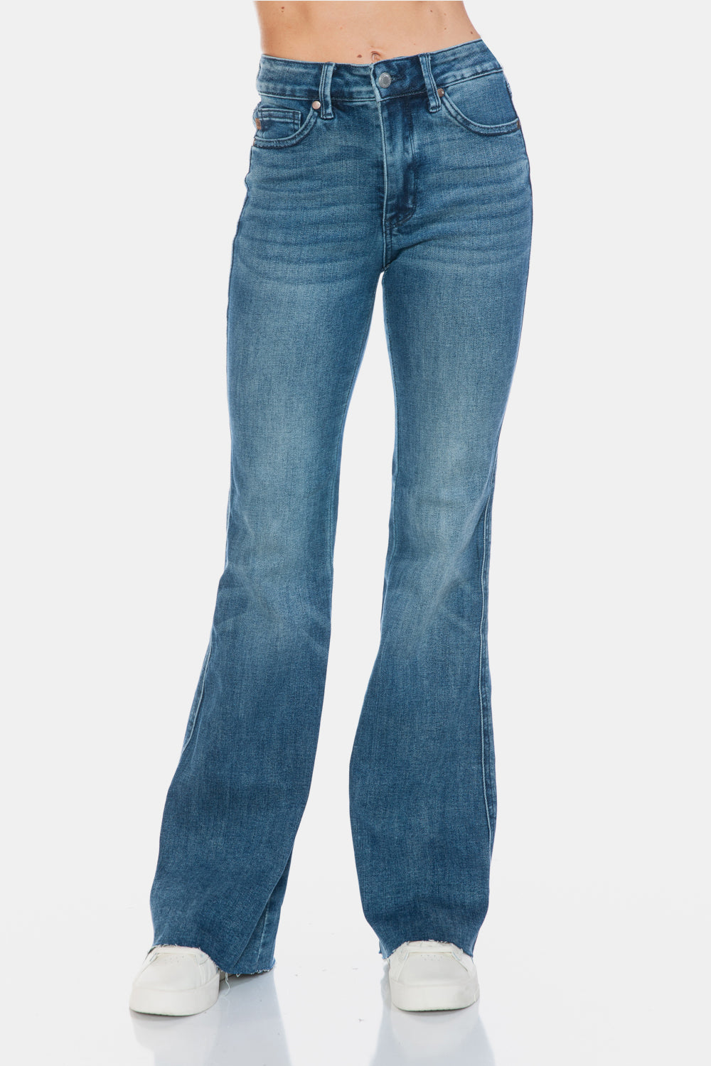 Judy Blue Cut Hem Flare Jeans