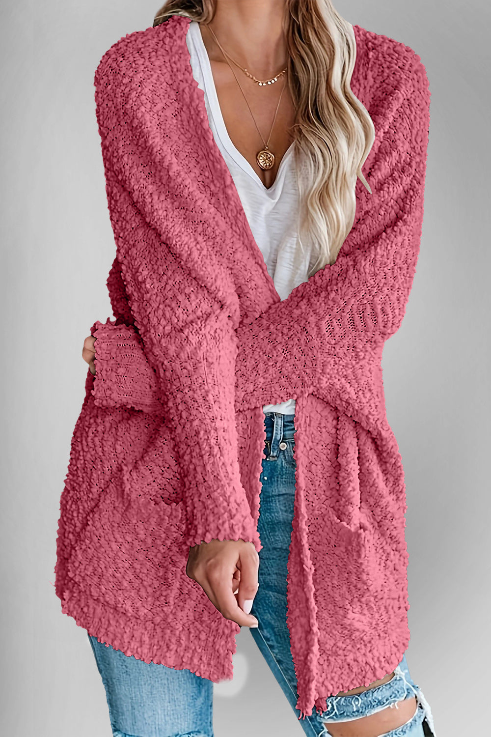 Double Take Pocketed Cardigan