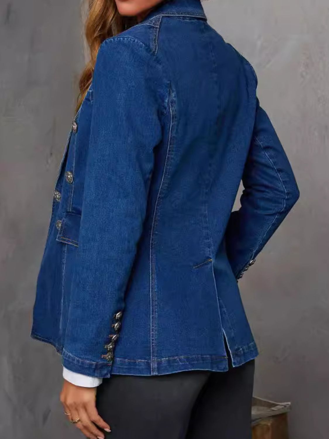 Collared Neck Denim Jacket