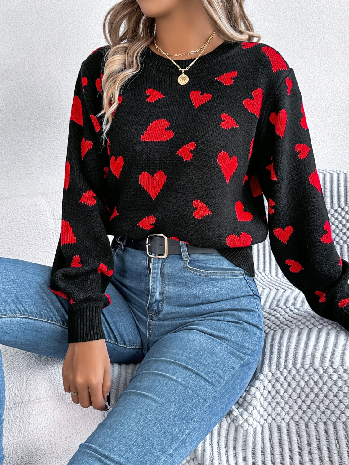 Megan Heart Sweater