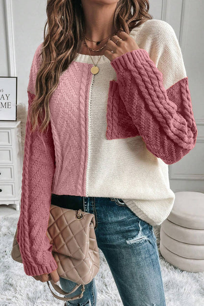 Ami Color Block Sweater