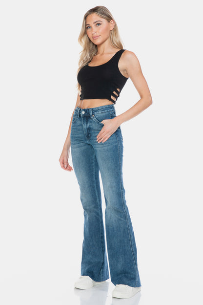 Judy Blue Cut Hem Flare Jeans