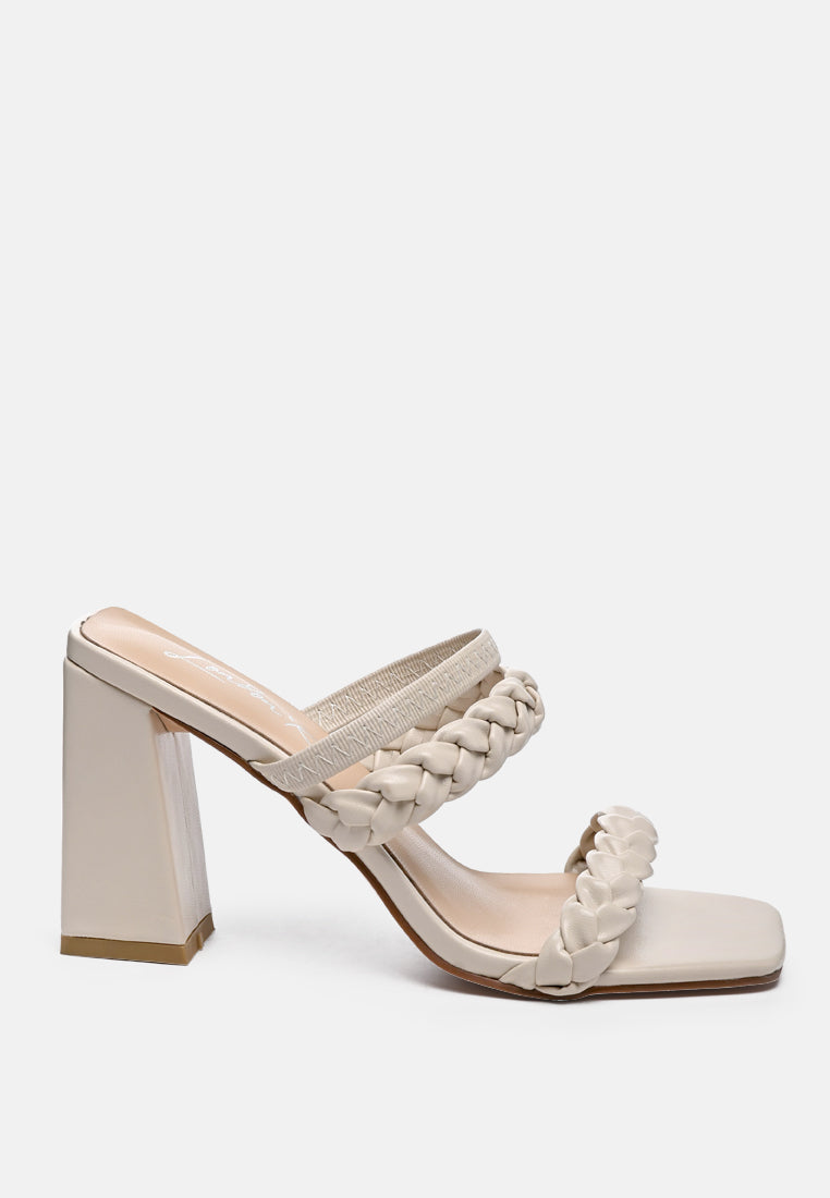 Arnie Braided Straps Block Heeled