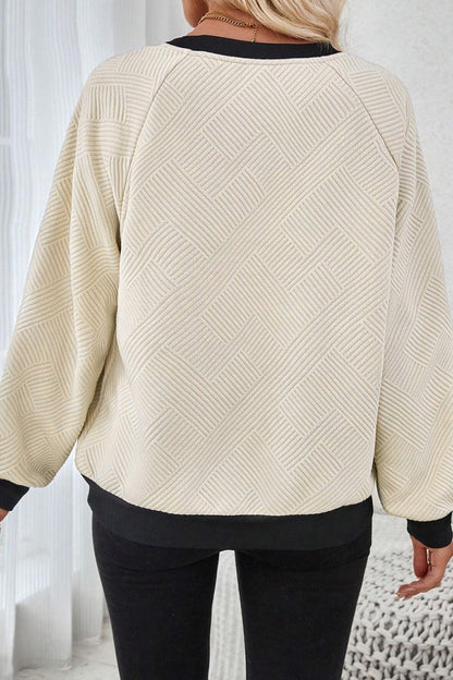 Texture Contrast Sweatshirt