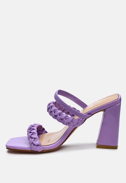 Arnie Braided Straps Block Heeled