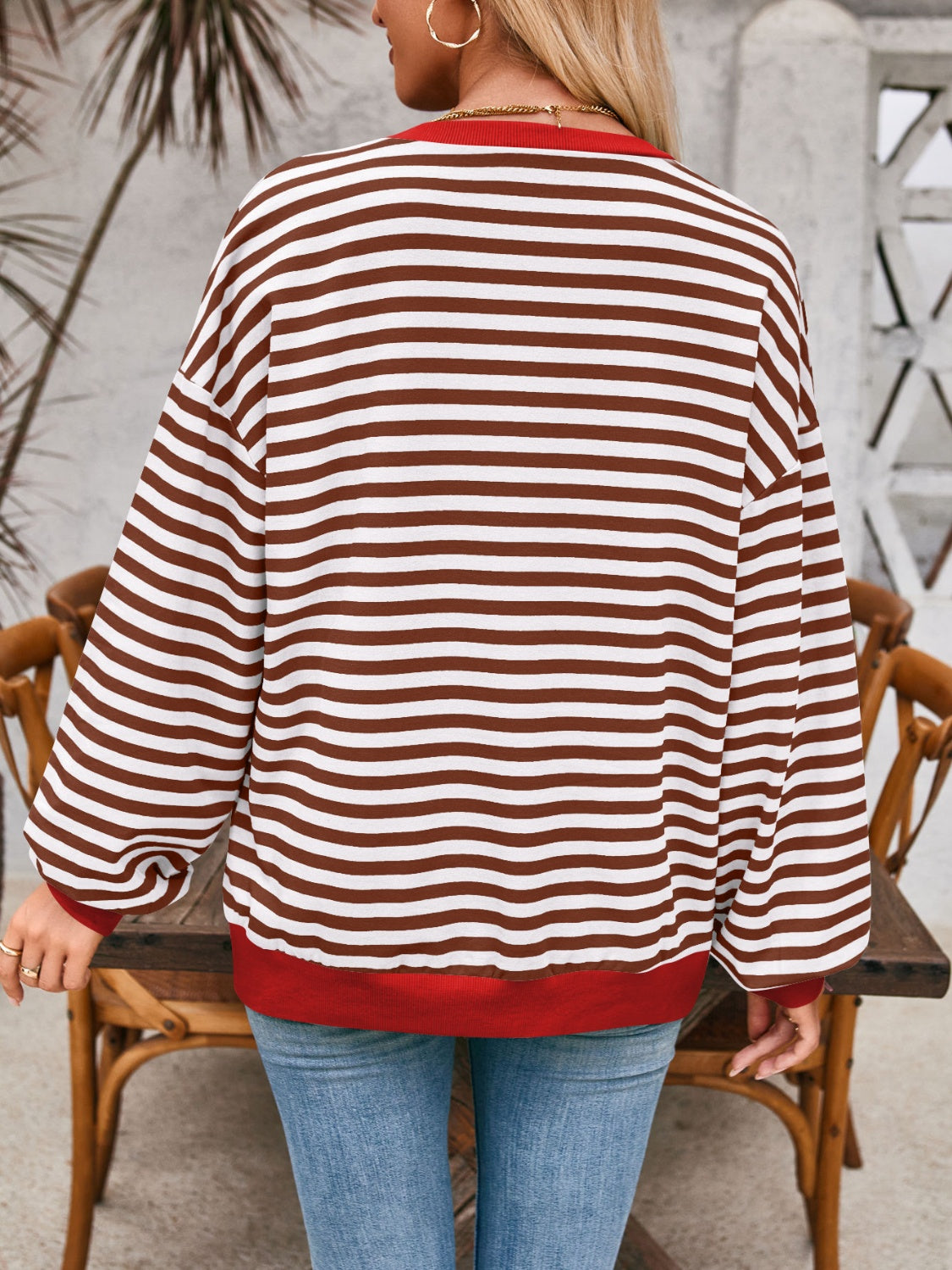 Lovelet Contrast Striped Sweatshirt