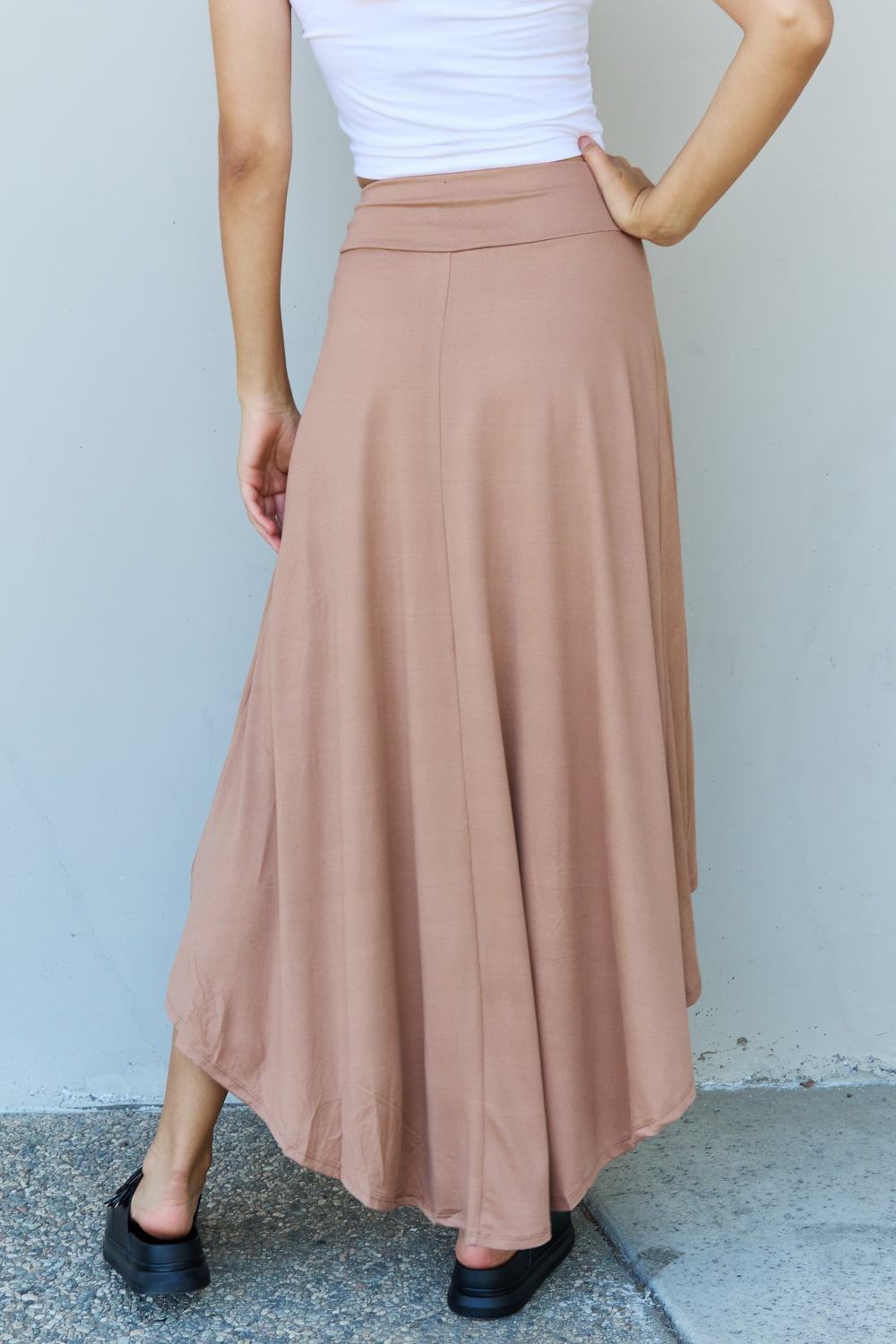 Ninexis High Waisted Flare Maxi Skirt