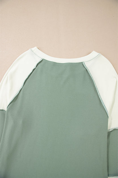 Color Block Raglan Sleeve Top