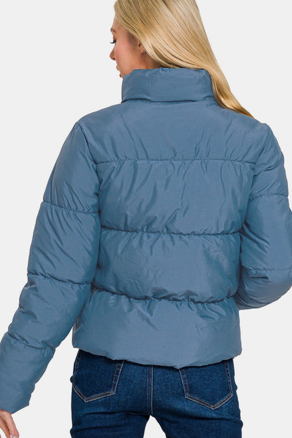 Zenana Turtleneck Puffer Jacket