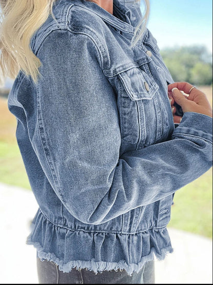 Remi Raw Hem Denim Jacket