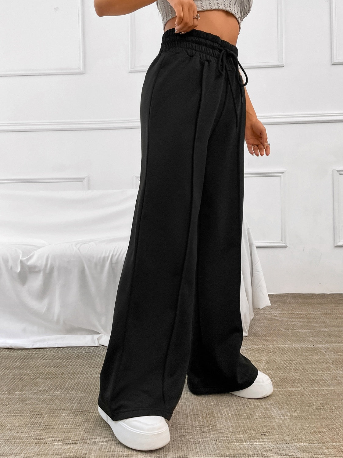 Honey Drawstring Wide Leg Pants