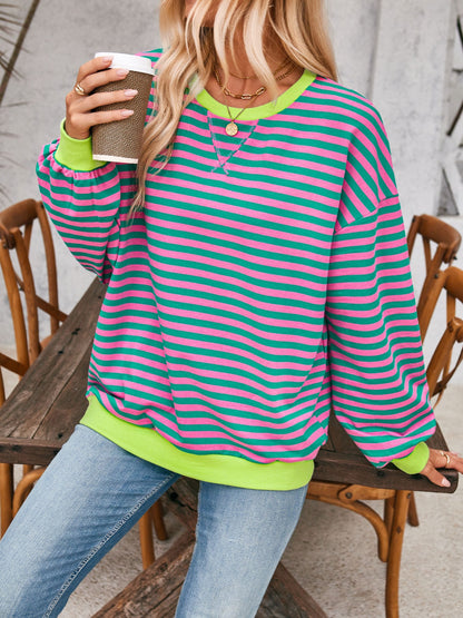 Lovelet Contrast Striped Sweatshirt