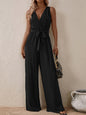 Honey Tied Sleeveless Wide Leg Jumpsuit