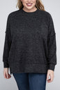 Curvy Brushed Melange Sweater