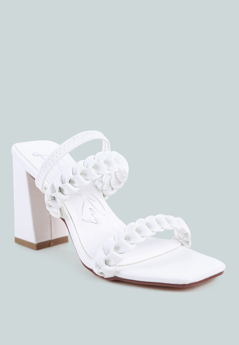 Arnie Braided Straps Block Heeled