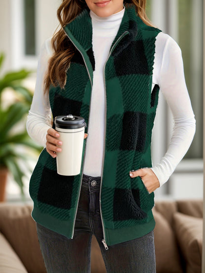 Remi Pocketed Plaid Vest