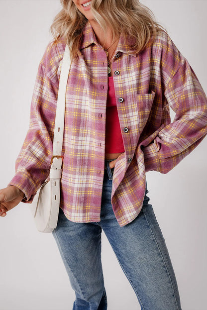 Plaid Collared Shacket