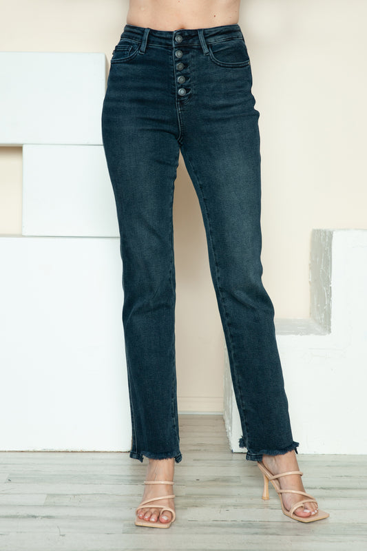 Judy Blue Button Fly Straight Jeans