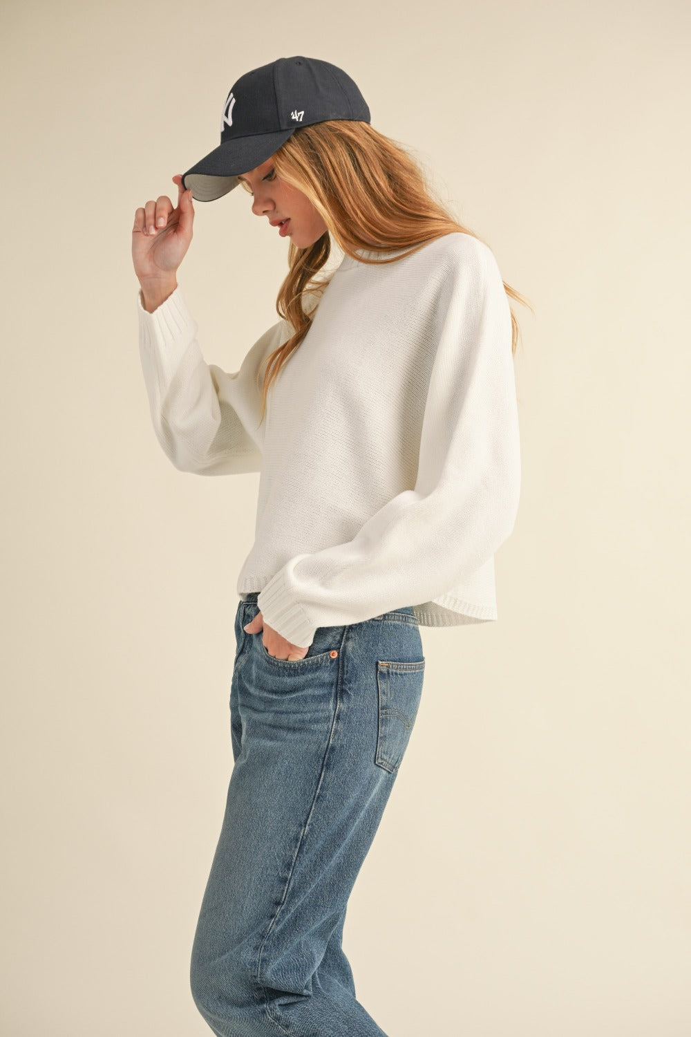 Mable Dolman Cropped Sweater