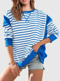 Riley Exposed Seam Striped Sweatshirt