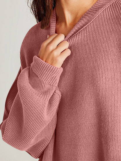 Double Take Side Slit Sweater