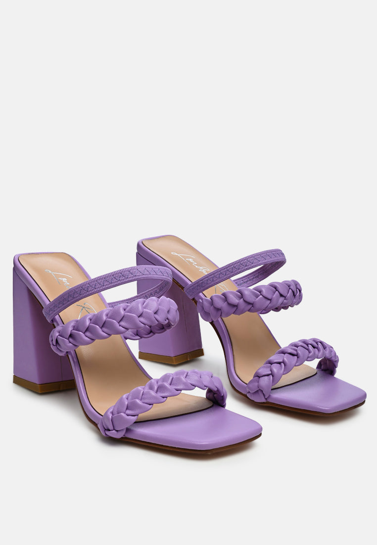 Arnie Braided Straps Block Heeled