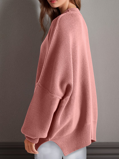 Double Take Side Slit Sweater