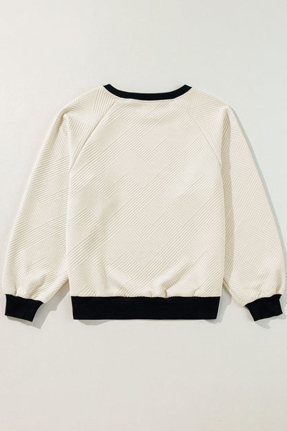 Texture Contrast Sweatshirt