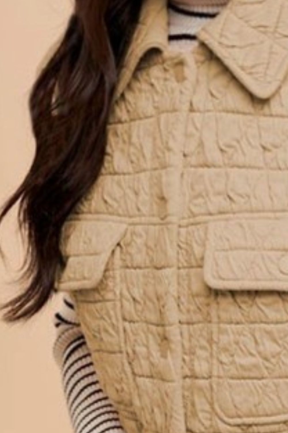 Annie Wear Texture Quilted Snap Vest