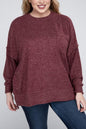 Curvy Brushed Melange Sweater