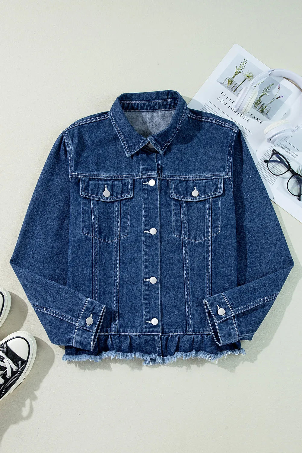 Remi Raw Hem Denim Jacket