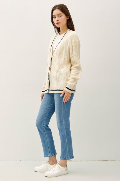 Be Cool Contrast Trim Cardigan