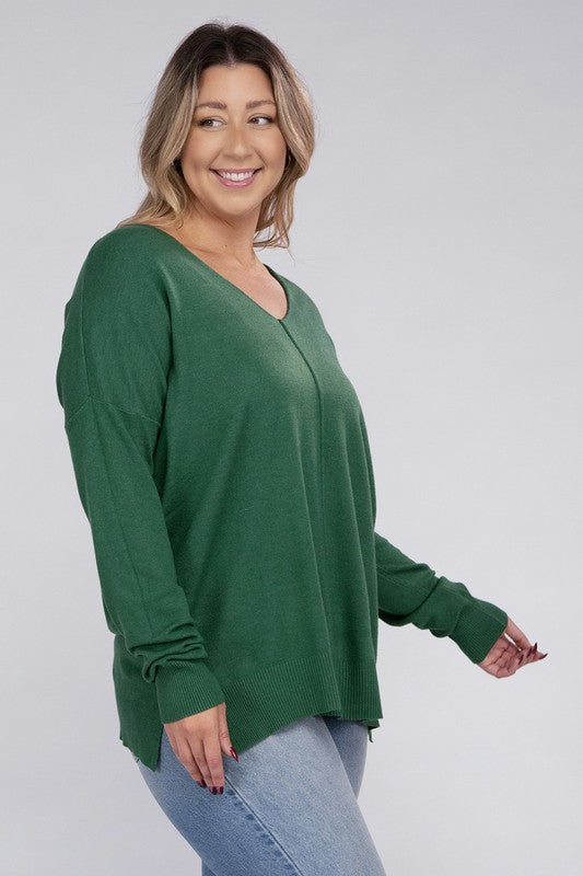 Curvy Front Seam Sweater