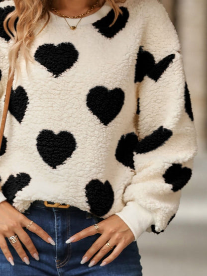 Fuzzy Heart Sweatshirt