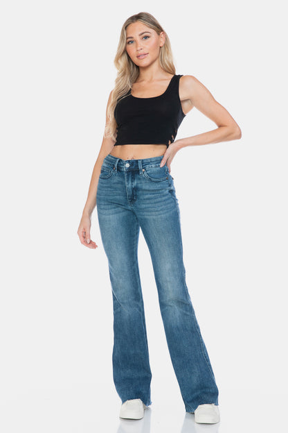 Judy Blue Cut Hem Flare Jeans