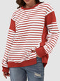 Riley Exposed Seam Striped Sweatshirt