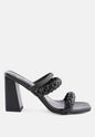 Arnie Braided Straps Block Heeled