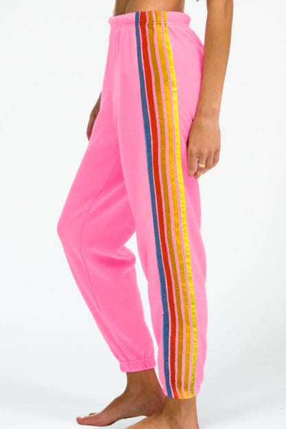 Contrast Striped Active Pants